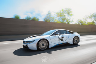 bmw i8 driving on highway Picture